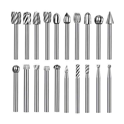 Srliya 20pcs Rotationsdatei Burr Schleifbit Hochgeschwindigkeit Stahlwerkzeugsatz Kit Zum Abgrenzungsgraven von Srliya