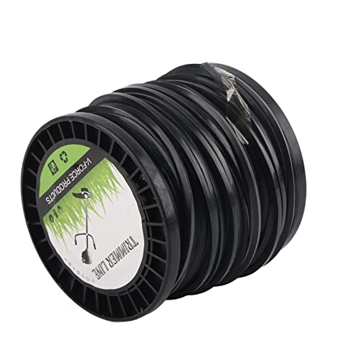 Srliya 3,3 Mm String Trimmer Line, Hohe Schnitteffizienz, Niedrig Rauschquadratische Schwarze Schnur -Trimmerlinie für die Meisten Rasenmäher, Trimmer, Nylonmaterial (50 m) von Srliya