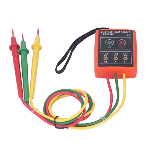Srliya 3 Phasensequenzentester Tragbare Wechselstrom -Phasen -Phase -Rotationsindikator SM852B -Detektormessgerät für Strom- und Spannungserkennung von Srliya
