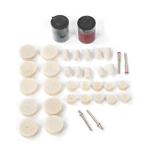 Srliya 36PCS Wollfilz-Schleif Scheiben Pads Kit Woll Polier Zubehör von Srliya