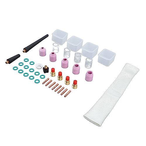 Srliya 38pcs Tig Gaslinse Kit Glas Becher Becher O Ringdichtung Plasmaschneider Fackel Verbrauchsmaterial für WP9 20 25Tig von Srliya