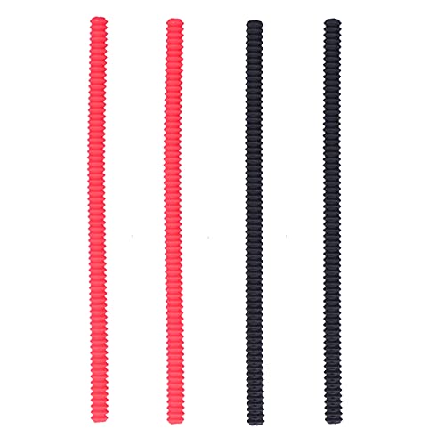 Srliya 4pcs Ofen Rack Protektor Wärmedämmstreifen, Silikon -Anti -Verbringungspads, Cuttable Ofen Regal Guard für Heimküche, 2 Rot 2 Schwarz von Srliya