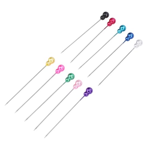 Srliya 500pcs Bunte Kürbiskopfnähenstifte für Kunsthandwerk, Quilt, Kleidungszubereitung mit Kunsthandwerk, Stoffhandwerk, 5,4 Cm Länge von Srliya