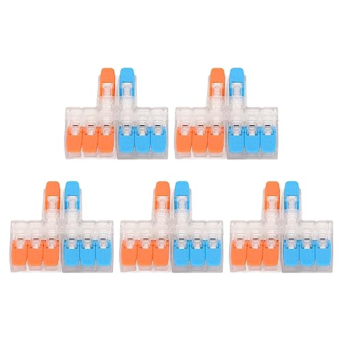 Srliya 5pcs 2 in 6 -Out -Drahtanschluss Kupferkontakt 0,5 Bis 6 mm² Leiteranschluss für Motormaschinen 41A 450 V Srliya 5pcs 2 in 6 -Out -Drahtanschluss Kupferkontakt 0,5 Bis 6 mm² Leiteranschluss für Motormaschinen 41A 450 V von Srliya