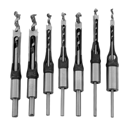 Srliya 7pcs Square Loch Sterbende Bohrer Bits Holzbearbeitung Square Loch Säge Bit 1/4 5/16 3/8 7/16 1/2 9/16 5/8 Zoll von Srliya