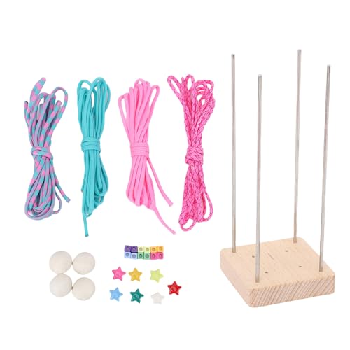 Srliya Affenfaustwebset, Farbenfrohe Seilherstellung Materialpack mit Plastikperlen Zum Handwerk, Anfänger, Outdoor -Abenteuer von Srliya