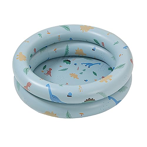 Srliya Aufblasbarer Pool Baby Retro Blowing Swimming Pool Familie Süßes Stil Verdickter Wasserpool (Blauer Dinosaurier) von Srliya