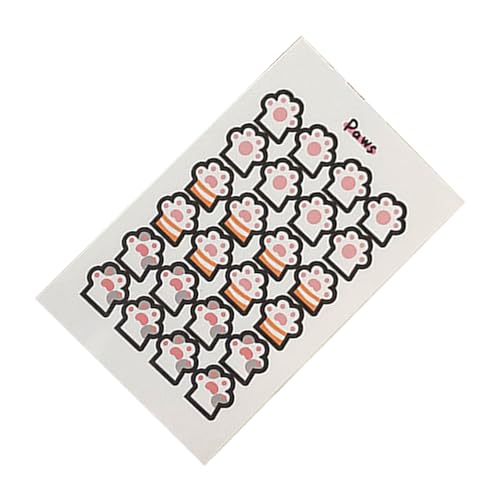 Srliya Cartoon Cat Sticker Pack, Multifunktionales, Süßes Design für DIY -Telefonhüllen, Notizbücher, mit Breiter Anwendung, aus Papier Hergestellt, 2.4x2,3 Cm, 1 Blatt von Srliya