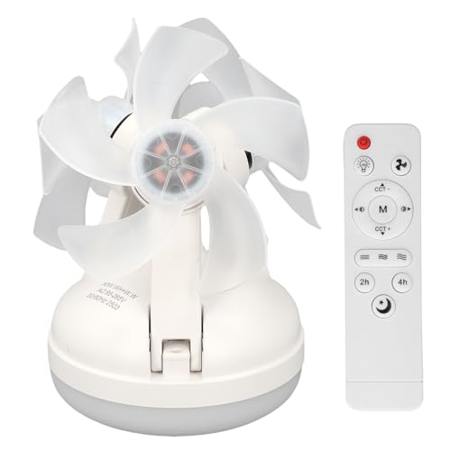 Srliya Deckenventilator mit Licht Timer 3 Farbtemperatur Stufenloser Dimmen E26 E27 Ruhige Lüfter Licht für Schlafzimmer Wohnzimmer Küchengarage von Srliya