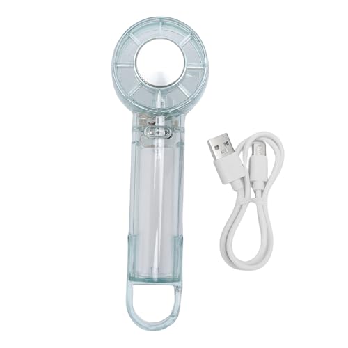 Srliya Desktop -Handheld -Lüfter Tragbarer Handheld -Lüfter 3 Gears Transparent Body USB Wiederaufladbare Desktop -Handheld -Lüfter für Outdoor (Grün) von Srliya