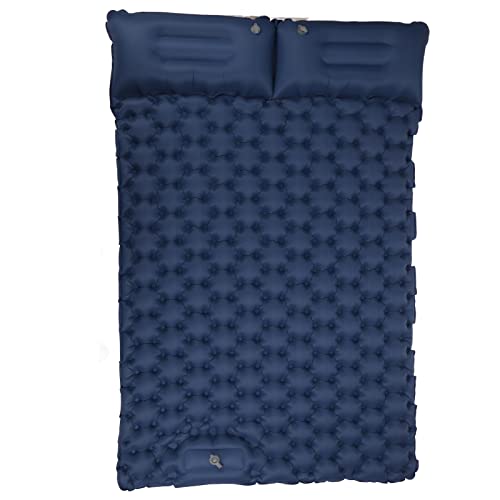 Srliya Doppelte Aufblasbare Camping -Schlafplatten Selbstblende Kissen Ergonomisches Design, Schnelle Inflation, Nylonmatte für Navy Im Freien von Srliya