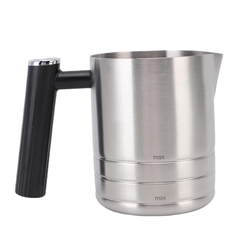 Srliya Edelstahl Frothing Milk Frother Cup Fit für ES601 ES655 Kaffee Maschine Milch Schäumer 304 Edelstahl Komfortabler Griff Einfach von Srliya