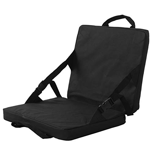 Srliya Falt Kissen Outdoor Tragbarer, Verstellbarer Camping-Kissen-Stuhl mit Rückenlehne Schwarz von Srliya
