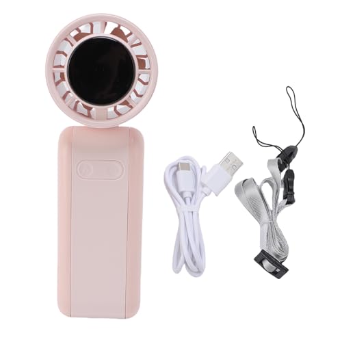 Srliya Handheld Turbo Lüfter 5 Level Verstellbares Ruhiges Klappdiagramm Tragbarer Mini -Taschenlüfter mit Ständer für Travel Beach Outdoor Camping (Rosa) von Srliya