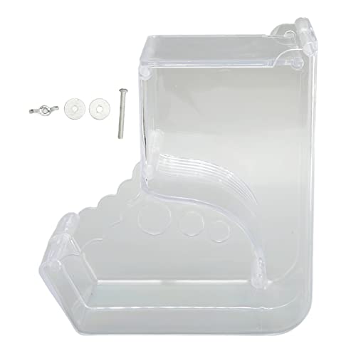 Srliya Kleine Tierische Lebensmittelschale Hamster Futtermittel Feeder Automatisch Transparent Große Kapazität Acryl Kleine Tierfutterspender für Meerschweinchen Vogel Kaninchen von Srliya