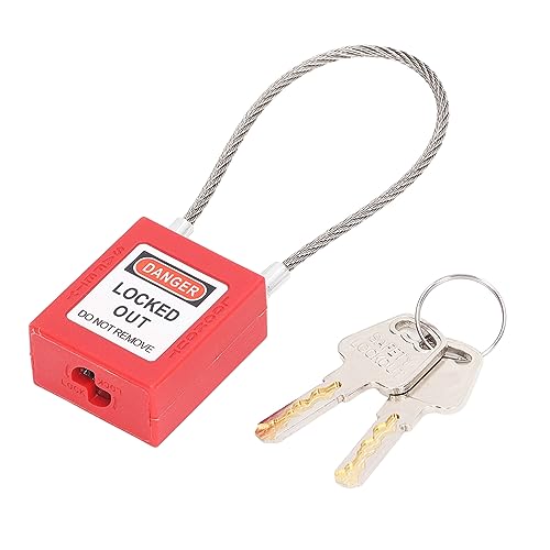 Srliya Lockout Tagout Lock Edelstahl Kabel Lock -Lockout -Vorhängeschloss mit 2 Tasten Srliya Lockout Tagout Lock Edelstahl Kabel Lock -Lockout -Vorhängeschloss mit 2 Tasten von Srliya