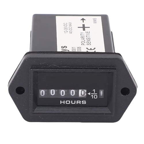 Srliya Mechanische Stundenmesser DC 12 V Bis 36 V Rechteckige Motorstunde Meter für Generatorboot Motorcross Motor Lastwagen Traktor von Srliya