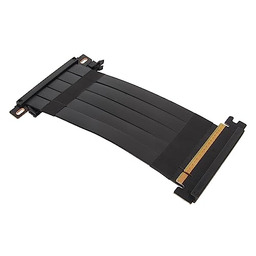 Srliya PCIE 4.0 X16 High Speed ​​Flex Doppelseitiges 180-Grad-GPU-Verlängerungs-Riser-Kabel RTX 4090 und RX 7900 XT (Schwarz) von Srliya