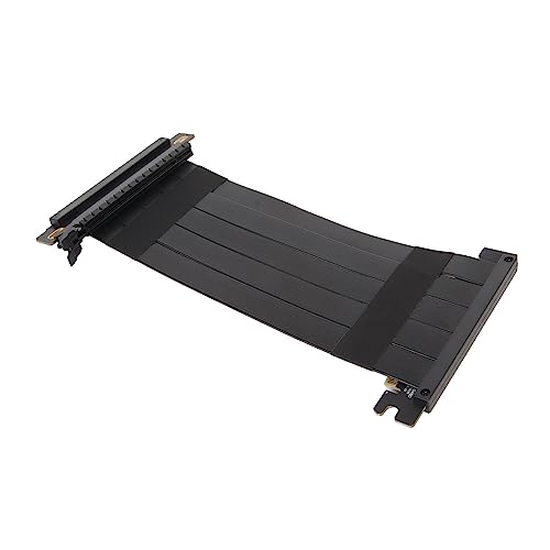 Srliya PCIE 4.0 X16 High Speed ​​Flex Doppelseitiges 180-Grad-GPU-Verlängerungs-Riser-Kabel RTX 4090 und RX 7900 XT (Schwarz) von Srliya
