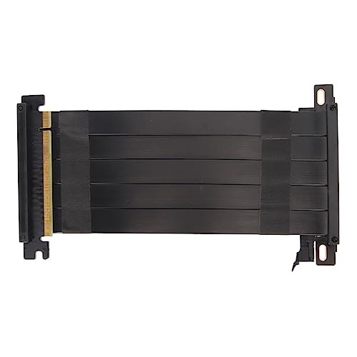 Srliya PCIE 4.0 X16 High Speed ​​Flex Doppelseitiges 180-Grad-GPU-Verlängerungs-Riser-Kabel RTX 4090 und RX 7900 XT (Schwarz) von Srliya