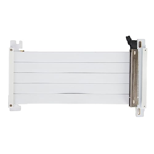 Srliya PCIE 4.0 X16 High Speed ​​Flex Doppelseitiges 180-Grad-GPU-Verlängerungs-Riser-Kabel RTX 4090 und RX 7900 XT (Weiß) von Srliya