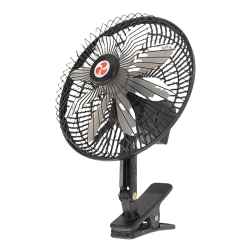 Srliya RV Kühllüfter 8 -Zoll -Autokühlungsventilator Zigarre Hellere Schwarze, Ruhige Metall auf Ventilator für Autowagen SUV RV Boat Bus (DC12V) von Srliya