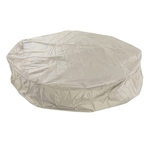 Srliya Runde -Abdeckung, Tragen Beweis, Tränenproof, Atmungsaktiv, 190 Silber Polyester -TAFT, Vier Jahreszeiten Universal für Außenbaden und Heiße Quellen (Beige) von Srliya