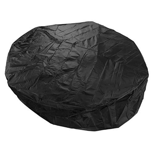 Srliya Runde -Abdeckung, Tragen Beweis, Tränenproof, Atmungsaktiv, 190 Silber Polyester -TAFT, Vier Jahreszeiten Universal für Außenbaden und Heiße Quellen (Schwarz) von Srliya
