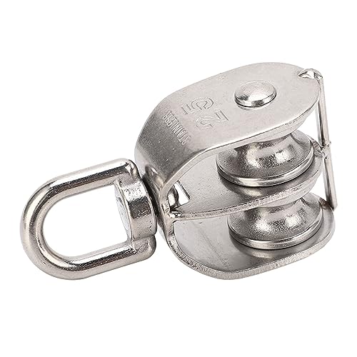 Srliya Scheibenscheibe 2 Ppcs Doppelscheibe Edelstahl M25 Doppelriemenscheibe 150 Kg Lagerscheibe Rollenrolle von Srliya