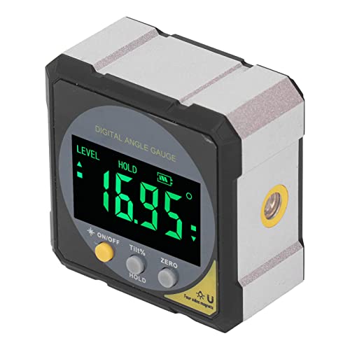 Srliya Schwarzer LCD -Winkelfinder mit Hinten Beleuchtetem IP54 Wasserdöser Digitaler LCD -Bildschirm Magnetwinkel -Neigungsmesser von Srliya