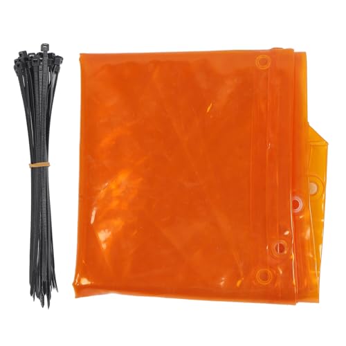 Srliya Schweißvorhang Bildschirm Rahmenlos mit GROMMets Flammhemmung Pe für Workshop Golden Gelb von Srliya