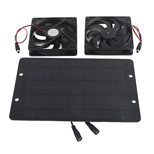 Srliya Solarpanel Lüfter Kit Dual Air Extractor Outdoor -Belüftungsausrüstung für Gewächshäuser 10W 800 MA von Srliya