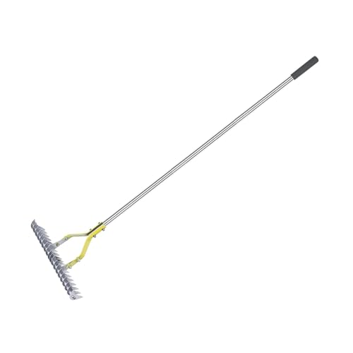 Srliya Strohschwalte 15 Zoll Breiter Edelstahl Hocheffizienz Ergonomisch Toter Grasharke für Gefallene Blätter Tote Zweige Srliya Strohschwalte 15 Zoll Breiter Edelstahl Hocheffizienz Ergonomisch Toter Grasharke für Gefallene Blätter Tote Zweige von Srliya