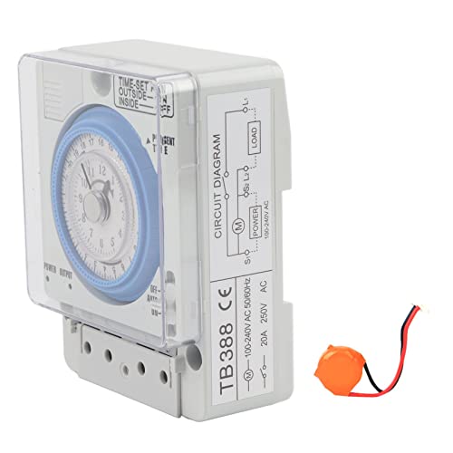 Srliya TB388 Mechanischer Timer 15 Minuten 24 Stunden Zeitschalter Relais AC250V 20A Nicht -Stromausfall Srliya TB388 Mechanischer Timer 15 Minuten 24 Stunden Zeitschalter Relais AC250V 20A Nicht -Stromausfall von Srliya