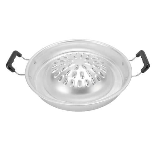 Srliya Thai BBQ Grill Pfanne 2 in 1 Nicht -Stick Sogar Heizung Aluminium Heißtopf Grill Holzkohlepfanne für Innen Im Freien Im Freien (30 cm/11.81in Originalfarbe) von Srliya