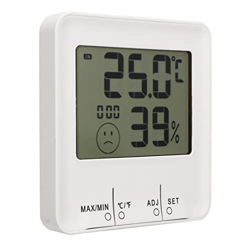 Srliya Thermometer -Hygrometer -Temperaturfeuchtigkeitsmesser Digital Display Elektrische Uhr für Zuhause von Srliya
