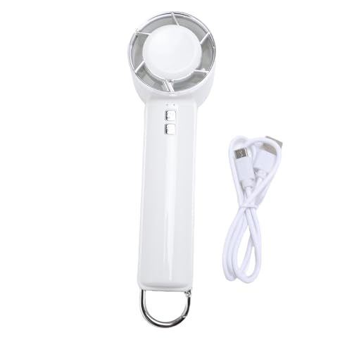 Srliya Tragbarer Handheld -Lüfter USB -Handlüfter Tragbarer Handheld -Lüfter 5 Geschwindigkeit USB Wiederaufladbar Coole Windhandlüfter mit Bergsteiger (Weiß) von Srliya