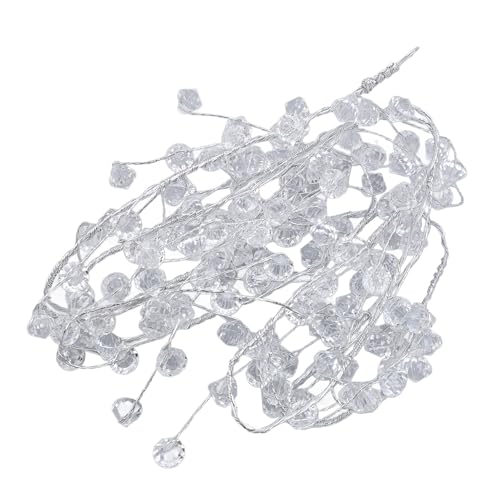 Srliya Transparente Girlande aus Eisdraht, Flexible Dekorative Perlengirlande aus Draht, Romantische Funkelnde Atmosphäre für Festliches Hochzeitshandwerk, Kunststoff, Aluminium Srliya Transparente Girlande aus Eisdraht, Flexible Dekorative Perlengirlande aus Draht, Romantische Funkelnde Atmosphäre für Festliches Hochzeitshandwerk, Kunststoff, Aluminium von Srliya