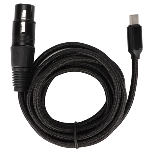 Srliya USB C zu XLR Weiblichem Kabel mit Niedrigem Geräusch, HiFi -Plug -and -Play -Aufnahmeleitung für Fenster mit 44,1 KHz und 48 KHz -Probenahmungsrate, Nylonmaterial (2m) von Srliya