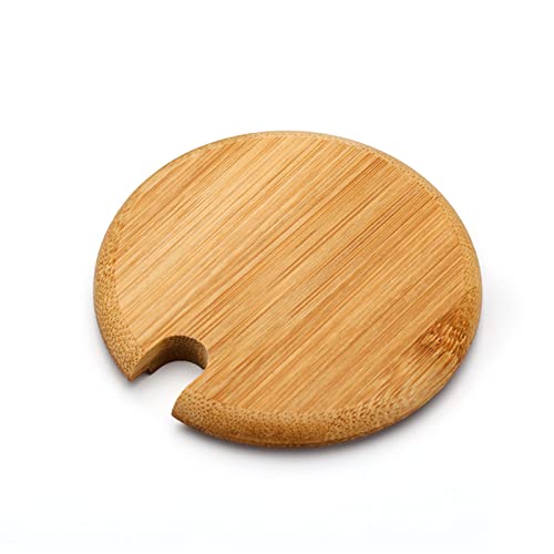 Tassendeckel aus Bambus und Holz, Ersatzbecherdeckel aus Holz, Naturdekorationen, Bambusdeckel, Teetassendeckel aus Holz, Tassendeckel aus Bambusglas, Oberer Deckel, (82mm/70mm) von Srliya