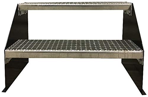 2 Stufen Standtreppe Stahltreppe freistehend Breite 70cm Höhe 42cm Schwarz/Robuste Außentreppe/Stabile Industrietreppe für den Außenbereich 2 Stufen Standtreppe Stahltreppe freistehend Breite 70cm Höhe 42cm Schwarz/Robuste Außentreppe/Stabile Industrietreppe für den Außenbereich von Srm-Design