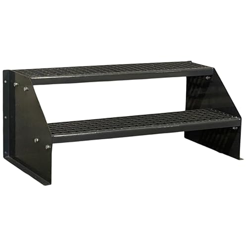 2 Stufen Treppe Breite 160 cm Standtreppe Stahl Anthrazit Geschosshöhe 42 cm von Srm Design