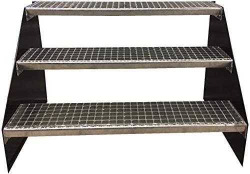 3 Stufen Standtreppe Stahltreppe freistehend Breite 80cm Höhe 63cm Anthrazitgrau/Robuste Außentreppe/Stabile Industrietreppe für den Außenbereich 3 Stufen Standtreppe Stahltreppe freistehend Breite 80cm Höhe 63cm Anthrazitgrau/Robuste Außentreppe/Stabile Industrietreppe für den Außenbereich von Srm-Design