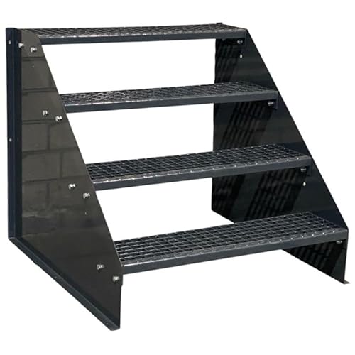 SRM Design 4 Stufen Treppe Breite 90 cm Standtreppe Stahltreppe Wangentreppe Gitterrosttreppe Außentreppe Industrietreppe komplett anthrazit Geschosshöhe 84cm SRM Design 4 Stufen Treppe Breite 90 cm Standtreppe Stahltreppe Wangentreppe Gitterrosttreppe Außentreppe Industrietreppe komplett anthrazit Geschosshöhe 84cm von Srm Design
