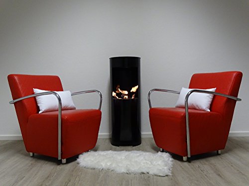 Ethanol und Gelkamin Gel Kamin Modell Hightower Schwarz 100cm inklusive 3 Brennstoffdosen von Srm - Design