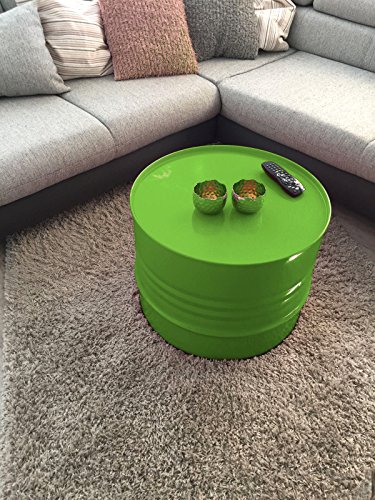 Fassmöbel Beistelltisch Ölfass Tisch Fass Design Möbel Couchtisch Grün Ø 57cm von Srm - Design