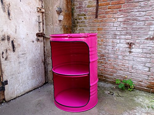 Fassmöbel Fass Design Regal Ölfass Möbel 210 Liter Volumen Farbe Pink/Beleuchtung mit 2 Lampenfassungen von Srm - Design