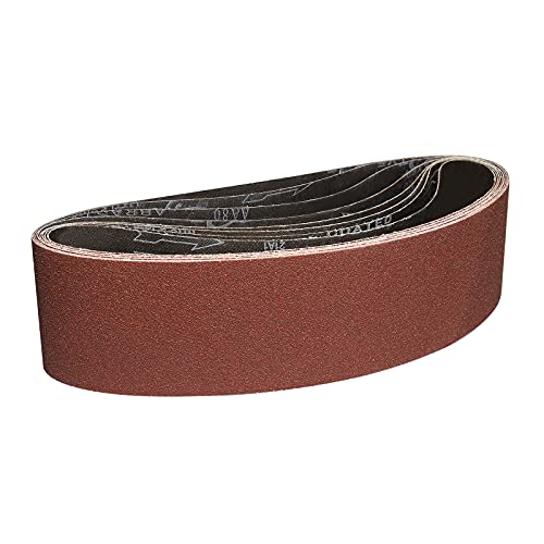 Sruhrak Schleifbänder 100X915mm,Professional Schleifband für Bandschleifer,für Holz Metall und Farbe (8 Stück, Körnung 80) von Sruhrak