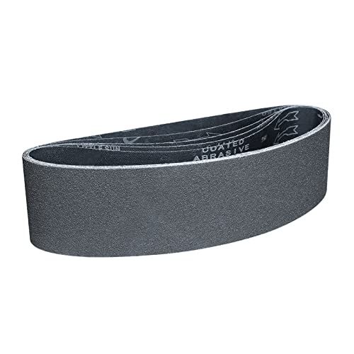 Sruhrak Schleifbänder 100 x 915mm- 5 Stück 80 Grit Siliziumkarbid-Schleifbänder zum Polieren und Entrosten von Metall von Sruhrak