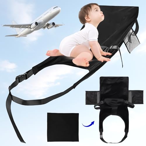 Srup Baby Flugzeugbett, Flugzeugbett für Baby und Kleinkind, Kinderbett Flugzeugform, Reise Kinderbett Kindersitz, Kleinkinder Tragbare Fußstütze, Reise Flugzeugbett für Baby und Kleinkind (Schwarz) von Srup